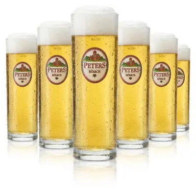 Produktbild von 6x Peters Kölsch Bierglas 0,2l Kölsch Stange Gläser Set Altbiergläser Brauerei