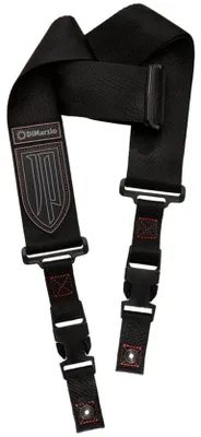 Zdjęcie produktu dla DiMarzio John Petrucci ClipLock Strap Nylon Black/Red Tekstylne gitarowe pasy