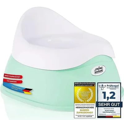 Produktbild von Kindertoilettentrainer - Baby-Toilettentrainer - Stubenreinheitstraining - Ergonomisches Design - 38,9 x 31 x 25,1 cm - Mintgrün