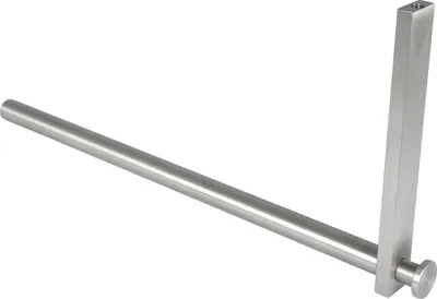 Produktbild von Simausrom Kleiderstange L Form Uvea - Kleiderstange für Hutablage - Garderobenstange L Form 320x150mm, Edelstahl gebürstet