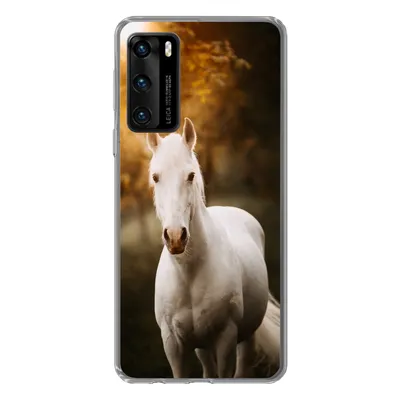 Produktbild von MuchoWow® Handyhülle Schutzhülle Hülle für Huawei P40 Pferd - Licht - Sonne Silikon Softcase Handy Hülle - Handytasche