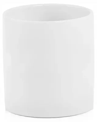 Immagine prodotto di Vaso da fiori rotondo in Vetroceramica, coprivaso bianco, 30 cm, lucido, resistente al gelo, per interni ed esterni