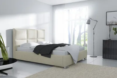 Obrázok produktu pre Dizajnová posteľ Venezia s vysokým čelom a úložným priestorom béžová 180 x 200