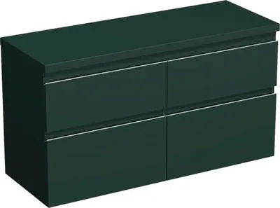 Produktbild von Jungborn Waschtischunterschrank TRENTA BxHxT 116,7 x 64,6 x 44,5 cm Frontfarbe grün salvia matt TRE DESK 120D 4Z S A9146
