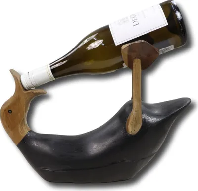 Produktbild von Deko Ente Flaschenhalter Teak Bambus Schwarz