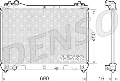 Obrázek produktu pro Chladič, chlazení motoru DENSO DRM47016