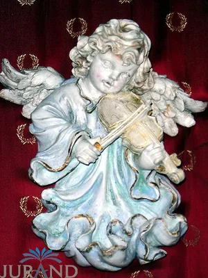 Image de Figurine en pierre Résistante aux intempéries Fonte Décorations funéraires Tombeau Ange Figure de jardin 8503