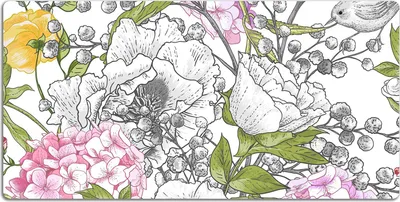 Produktbild von Schreibtischmatte Tischunterlage 120x60 cm Mauspad - Vögel