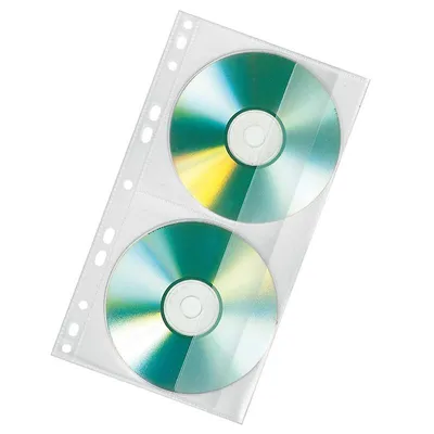 Produktbild von VELOFLEX CD-DVD Doppelhülle - DIN A4 - PP - farblos - für 2 CDs - 100 Stück