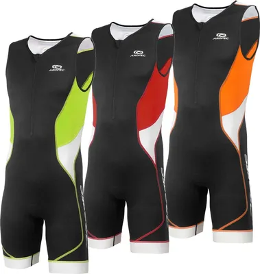 Produktbild von Aropec Triathlon Einteiler Tri-Compress Herren, Farbe:schwarz/grün, Größe:S