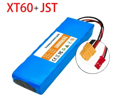 Produktbild von Akku 36V Elektroroller - Li-ion 10S2P - 100Ah 100000mAh Hohe Kapazität - Für 36V 500W E-Scooter - XT60 + JST Stecker