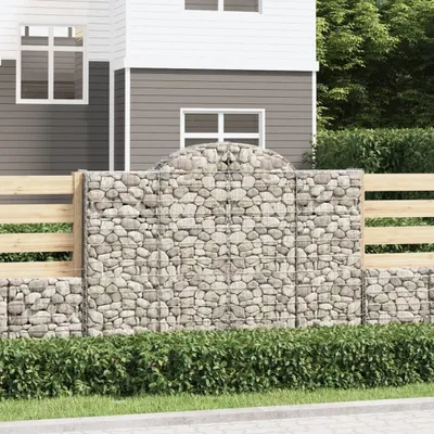 Produktbild von "2026 Promotion" Gabione mit Hochbogen 200x30x140/160 cm - Verzinktes Eisen - Beete CC1638