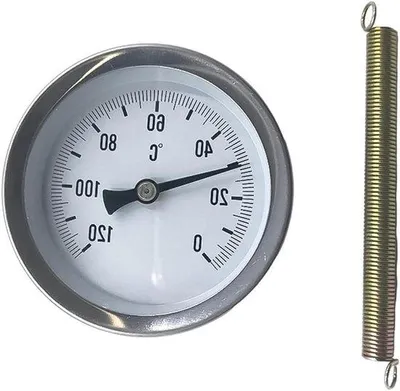 Obrázok produktu pre Teplomer na kúrenie, 0–120 °C, s klipom, dom a záhrada
