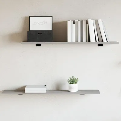 Produktbild von Möbel Wandregale 4 Stk. Grau Sonoma 100x20x1,5 cm Holzwerkstoff - Wandregale &11966