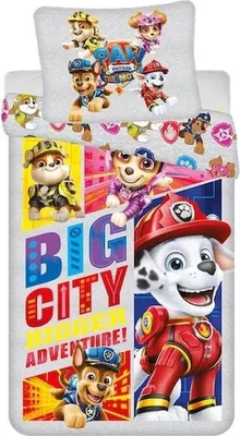 Produktbild von Paw Patrol Kinder Bettwäsche Set "Big City" 140x200 + 70x90 cm, 100% Baumwolle, mit Reißverschluss