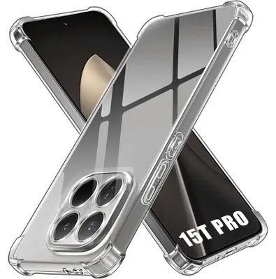 Image de Coque pour Xiaomi 15T Pro, Silicone Antichoc Slim Coins Renforcés Transparent