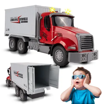 Produktbild von Malplay LKW Lastwagen Container Ton Licht ab 3 Jahren Geschenk Truck Weiss Rot