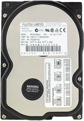 Obrázok produktu pre Pevný disk Fujitsu MPD3084AT 8,4 GB ATA 5400Rpm 3,5"