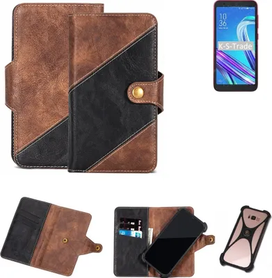 Produktbild von K-S-Trade Handyhülle Schutzhülle Bookstyle Case kompatibel mit Asus ZenFone Live (L2) SD425 Klapphülle Cover Hülle Schutztasche 1x