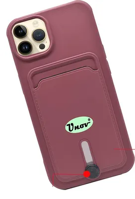 Produktbild von Silikonhülle für Apple iPhone 11 6,1" Burgunderrot + Kartenfach