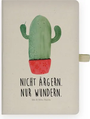 Produktbild von Mr. & Mrs. Panda Journal Kaktus Wut - Transparent - Geschenk, Büro, wütend, Skizzenbuch, Kakteen, Gedankenbuch, Adressbuch, notizbuch, Kollege, kariert, Kollegin