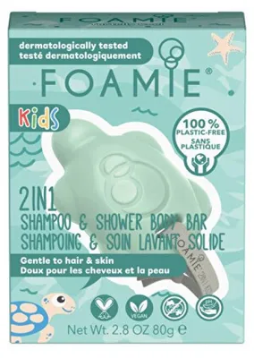 Produktbild von Foamie Seife Kids 2in1 Shampoo & Shower Body Bar Turtelly Cool