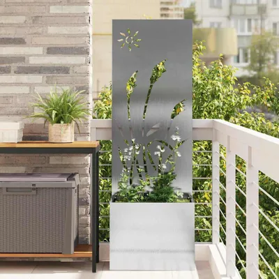 Obrázek produktu pro Maison Exclusive – zahradní zástěna, stříbrná, 50 x 150 cm, nerezová ocel