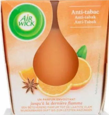 Produktbild von Air Wick AntiTabak- Orange  Duftkerze im Glass -105g