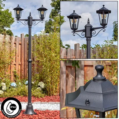 Produktbild von Rivale Außenwegeleuchte aus Metall/Glas in Schwarz/Klar