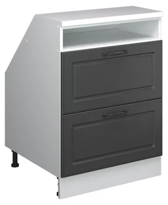 Produktbild von Dachschrägenschrank Vicco Rion Anthrazit Landhaus 60 x 81.6 cm mit 2 Schubladen, Schrankkorpus 60 cm Tiefe, Model 60113