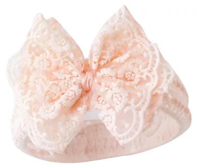 Produktbild von Baby-Spitzen-Stirnband, bequem, atmungsaktiv, weich, hautfreundlich, wiederverwendbares Säuglingshaarband für Mädchen im Alter von 0 bis 24 Monaten, O