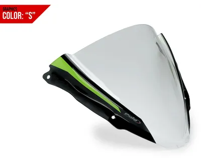 Produktbild von Windschild Puig Z-Racing-Scheibe 335 x 350 mm mit ABE für Kawasaki ZX-6R Ninja Bj. 2024 - 2026
