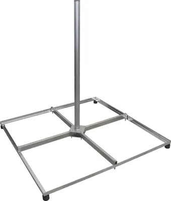 Produktbild von PremiumX SAT Balkonständer 4x 50x50cm Stahl verzinkt 1m Mast 42mm Flachdachständer Ständer Halterung für Satelliten-Schüssel