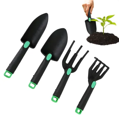 Immagine prodotto di Set di attrezzi da giardino ergonomici, composto da 4 pezzi