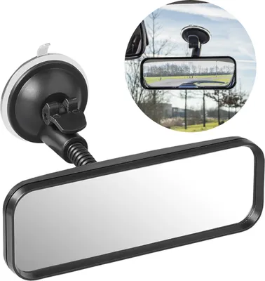 Produktbild von Panorama-Rückspiegel Groß mit 4cm Flexarm - Universal Wohnwagen Caravan Spiegel