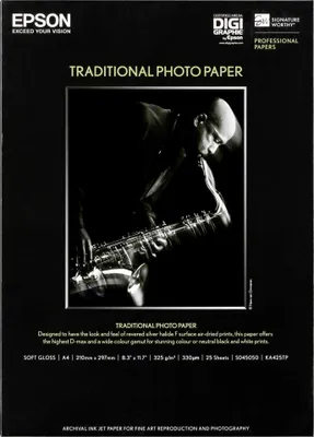 Produktbild von Epson Traditional Photo Paper, DIN A4, 330 g/m², 25 Blatt, 330 g