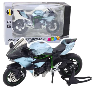 Obrázek produktu pro Sportovní motocykl Kovová světla zní stříbrně 1:12