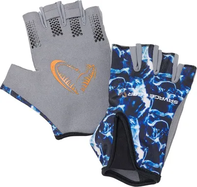 Produktbild von Savage Gear Marine Half Gloves Sea Blue - Angelhandschuhe, Größe:L