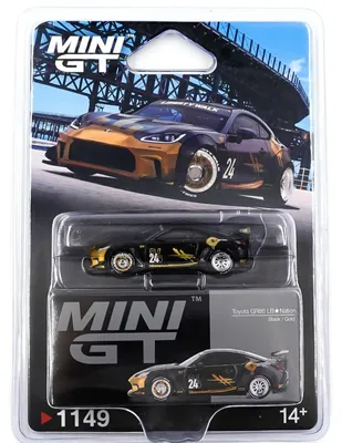 Produktbild von Toyota GR86 LBNation Schwarz / Gold - BLISTR - Mini GT 1:64