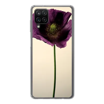 Produktbild von MuchoWow® Handyhülle Schutzhülle Hülle für Samsung Galaxy A12 Nahaufnahme eines violetten Mohns Silikon Softcase Handy Hülle - Bild