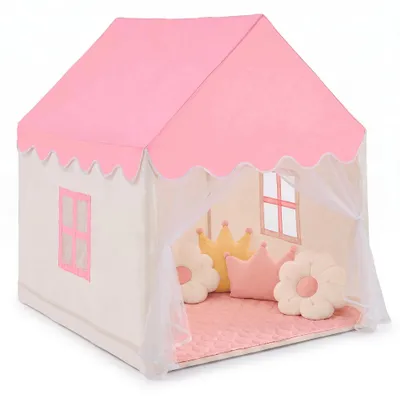 Kindertent mit Matte, Tipi-Spielzelt, mit Fenstern, für Kinder ab 3 J.