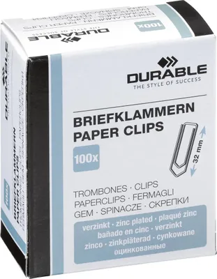 Obrázok produktu pre Durable 121025, Strieborná, 32 mm, 100 kusov