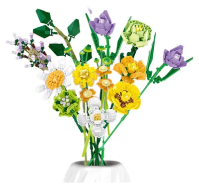 Immagine prodotto di Blocchi da costruzione Bouquet decorativo di fiori colorati 925 El.