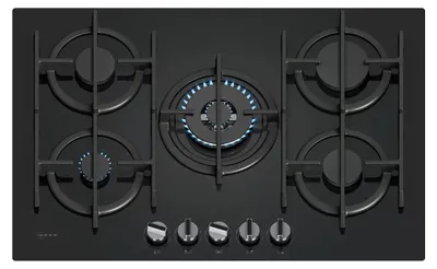Produktbild von Neff T27PIQ4S0, Schwarz, Integriert, 75 cm, Gaskochfeld, Gehärtetes Glas, 5 Zone(n)