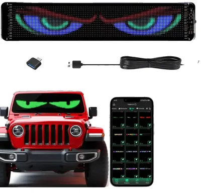 Obrázek produktu pro LED obrazovka, flexibilní displej, plně barevná dynamika, napájení přes USB, ovládání přes Bluetooth, kompatibilní s USB zařízeními