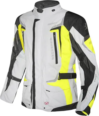 Produktbild von Germot Herren Motorradjacke Allround, Schwarz , Grau Gelb, 4XL