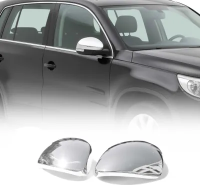 Image de Coques de Rétroviseurs pour Skoda Yeti 2009-2017 en Acier Inoxy Chromé Argent
