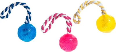 Produktbild von Flamingo Hundespielzeug good4fun Ball mit Seil