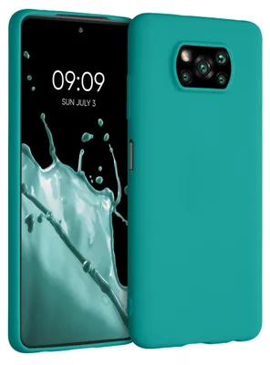 Produktbild von kwmobile Handyhülle für Xiaomi Poco X3 NFC / Poco X3 Pro Hülle - TPU Case - Kabelloses Laden - Schutzhülle Cover in Petrol matt