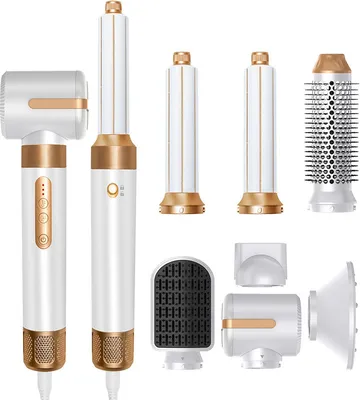 Imagen del producto de Secador de pelo multifuncional de alta velocidad con tecnología ión, color blanco